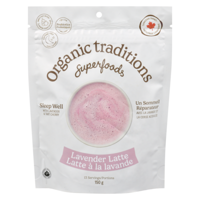 Organic Traditions Lavender Latte 150 g, $15.33/100g