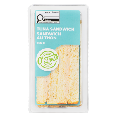 O'Frais Tuna Sandwich 140 g, $2.50/100g