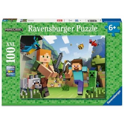 Ravensburger Pz Minecraft Puzzle 100 XXL pcs 1 ea, $20.00/1ea