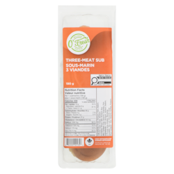 O'Frais Three-Meat Sub Sandwich 185 g, $2.70/100g