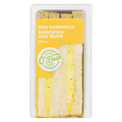 O'Frais Egg Sandwich 140 g, $2.50/100g