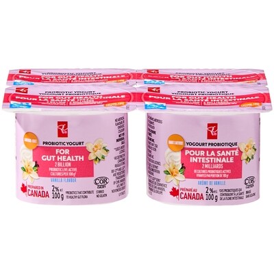 Yogourt probiotique sans lactose à l’arôme de vanille