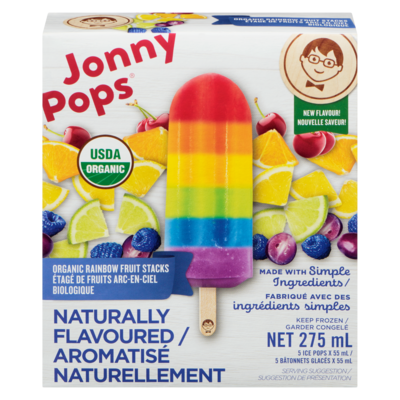 AXIS Y Bâtonnets glacés étagé de fruits arc-en-ciel biologique 5x55.0 ml, 3,09 $/100ml