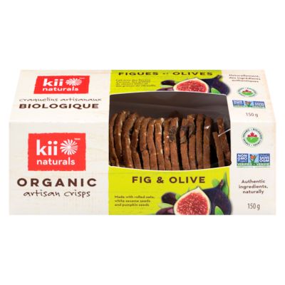 Kii Naturals Artisan Crisps Fig Olive 150 g, $4.99/100g