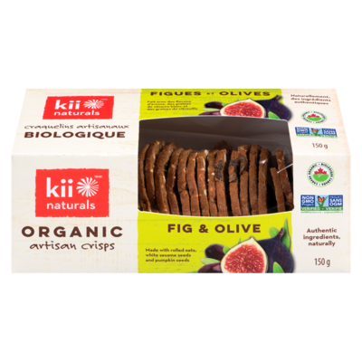 Kii Naturals Craquelins artisanaux figues et olives 150 g, 4,99 $/100g