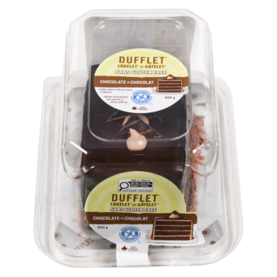 Dufflet Cakelet Gluten Free Chocolate 650 g, $3.38/100g
