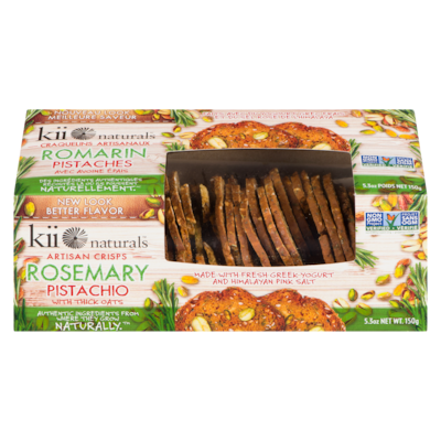 Kii Naturals Artisan Crisps Rosemary Pistachio With Thick Oats 150 g, $4.99/100g