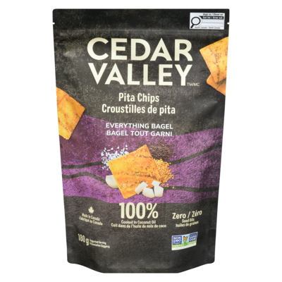 Cedar Valley Pita Chips Everything Bagel 180 g, $3.49/100g