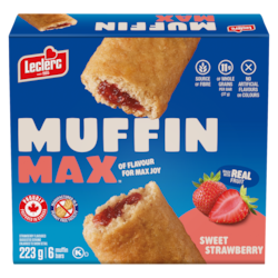 Leclerc Muffin Bars Strawberry 223 g, $1.35/100g