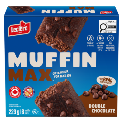 Leclerc Muffin Bars Double Chocolate 223 g, $1.92/100g