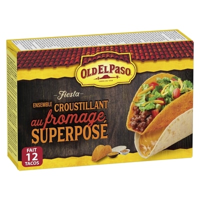 Old El Paso Fiesta Ensemble croustillant au fromage superposé 6ct 375 g, 1,73 $/100g
