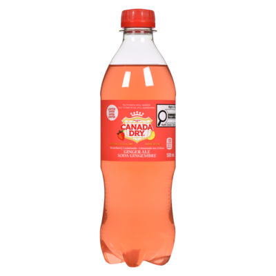 Canada Dry Ginger Ale, Strawberry Lemonade 500 ml, $0.50/100ml
