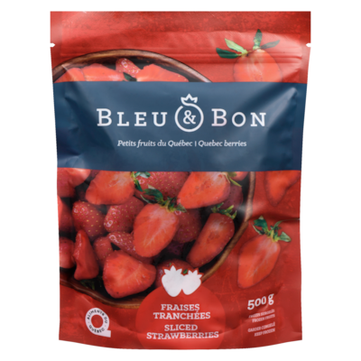 Bleu & Bon Quebec Berries Sliced Strawberries 500 g, $1.20/100g