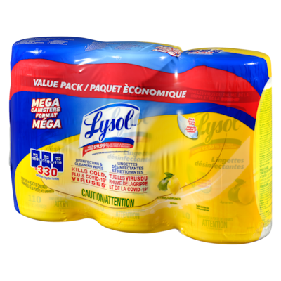 Lingettes désinfectantes agrumes paquet èconomique