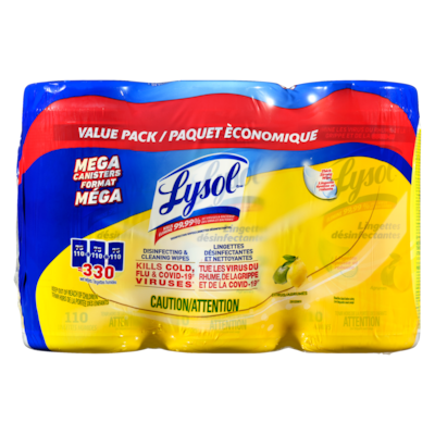 Lingettes désinfectantes agrumes paquet èconomique
