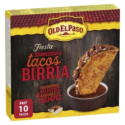 Old El Paso Fiesta Ensemble à tacos birria 10ct 343 g, 1,89 $/100g