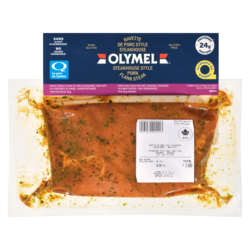 Olymel Steakhouse Style Pork Flank Steak 350 g, $2.00/100g