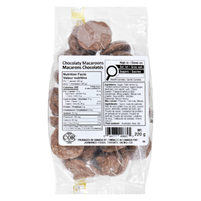 Johnvince Foods Macarons chocolatés 220 g, 1,36 $/100g