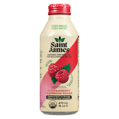 Saint James Thé biologique infusé framboise rouge 473 ml, 0,59 $/100ml