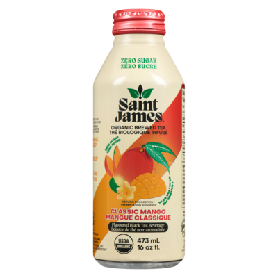 Saint James Thé biologique infusé mangue classique 473 ml, 0,59 $/100ml