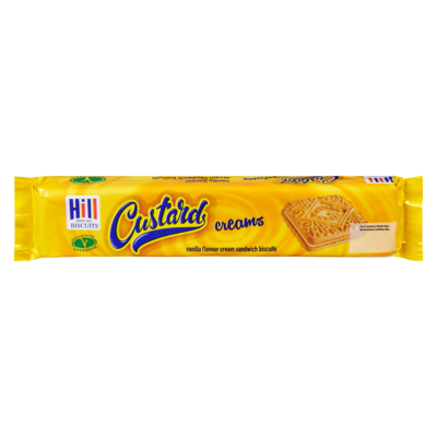 Hill Vanilla Flavour Cream Sandwich Biscuits Custard Creams 150 g, $1.53/100g