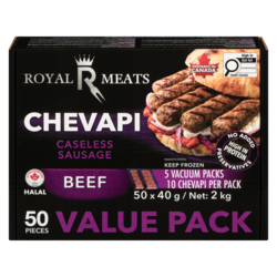 Royal Meats Caseless Sausage Chevapi Beef Value Pack 2 kg, $2.10/100g