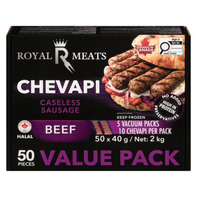Royal Meats Caseless Sausage Chevapi Beef Value Pack 2 kg, $2.10/100g