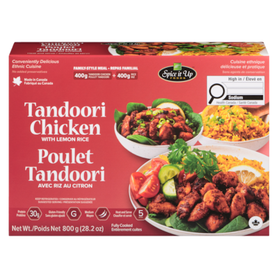  Poulet tandoori avec riz 800 g, 1,63 $/100g