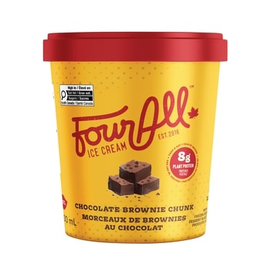 FourAll Ice Cream, Chocolate Brownie Chunk 500 ml, $2.00/100ml
