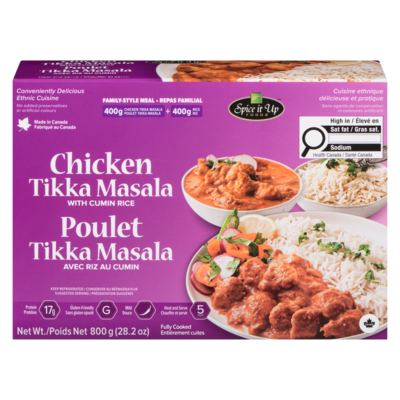  Poulet Tikka Masala avec riz 800 g, 1,63 $/100g