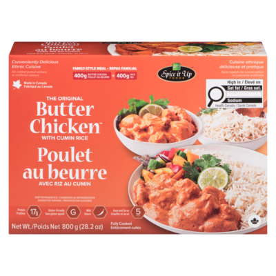 Spice it Up Butter Chicken with Rice 800 g, $1.63/100g