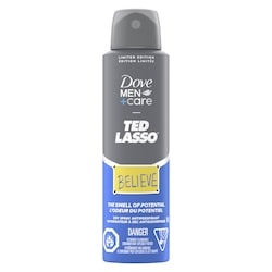Dove Spray déo AP Ted Lasso odeur de potentiel édition limitée 107 g, 9,80 $/100g