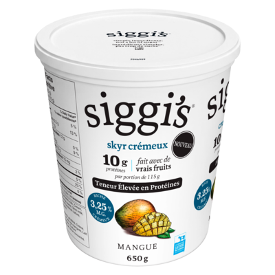 siggi’s Skyr crémeux mangue 3.25% m.g. 650 g, 1,15 $/100g