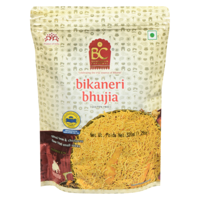 Bhikharam Chandmal Spiced Bean & Chickpeas Flour Fried Small Sticks Bikaneri Bhujia 320 g, $0.93/100g