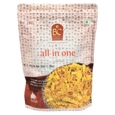 Bhikharam Chandmal Sweet And Spicy Pulses Cornflakes And Gram Flour Sticks Mixture All In One 320 g, $0.93/100g