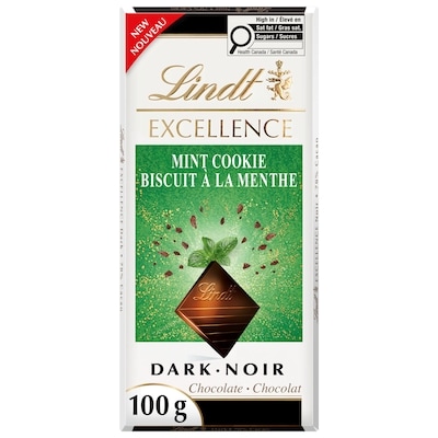 Lindt EXCELLENCE Mint Chocolate Cookie Bar 100 g, $8.99/100g
