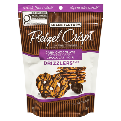 The Snack Factory Dark Chocolate Flavoured Pretzel Crisps Drizzlers 155 g, $5.16/100g