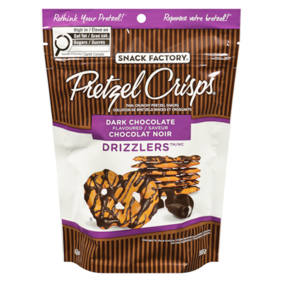 The Snack Factory Dark Chocolate Flavoured Pretzel Crisps Drizzlers 155 g, $5.16/100g