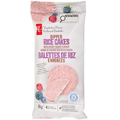 President's Choice Mixed Berry Yogurt Flavour Dipped Rice Cakes 68 g, $2.84/100g