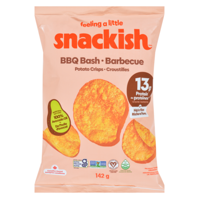 Snackish Potato Crisps Bbq Bash 142 g, $3.52/100g