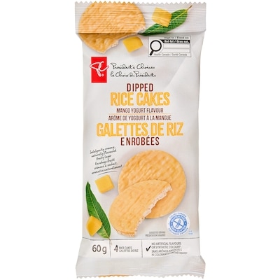President's Choice Mango Yogurt Flavour Dipped Rice Cakes 60 g, $2.15/100g