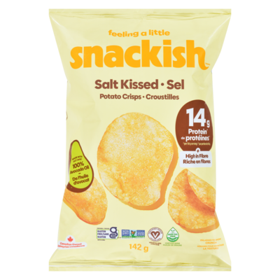 Snackish Potato Crisps Salt Kissed 142 g, $2.82/100g