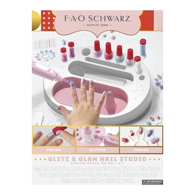 F.A.O Schwarz Glitz & Glam Nail Studio Custom Press-On Nail kit 1 ea, $55.00/1ea