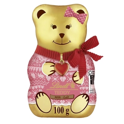 Lindt Pink Sweater Milk Chocolate TEDDY 100 g, $15.99/100g