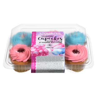 null Cupcake à la vanille barbe à papa et gomme balloune 490 g, 1,43 $/100g