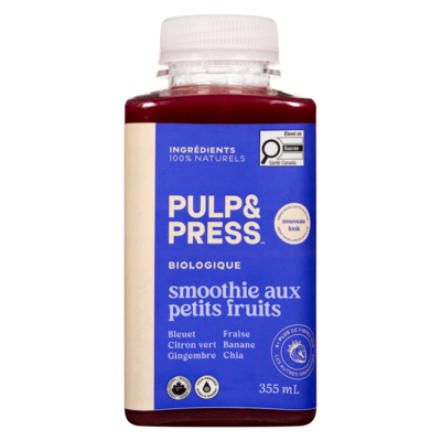 Pulp and Press Smoothie aux petits fruits biologique 355 ml, 2,76 $/100ml