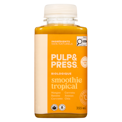 Pulp and Press Smoothie tropical biologique 355 ml, 2,76 $/100ml