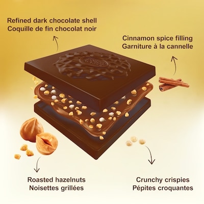 Premium Cinnamon Spice chocolate squares, 10 Individually Wrapped Chocolates, Great For Sharing Or Gifting