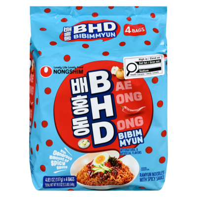 NONGSHIM Ramyun Noodles With Spicy Sauce Baehongdong Bibimmyun 548 g, $1.18/100g