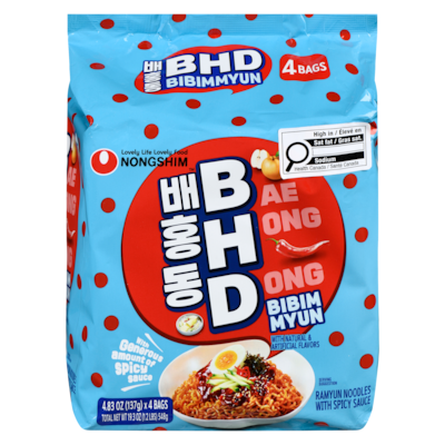 NONGSHIM Nouilles ramyun avec sauce épicée baehongdong bibimmyun 548 g, 1,18 $/100g